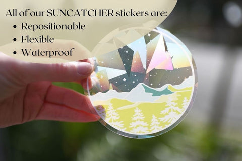repositionable suncatcher sticker