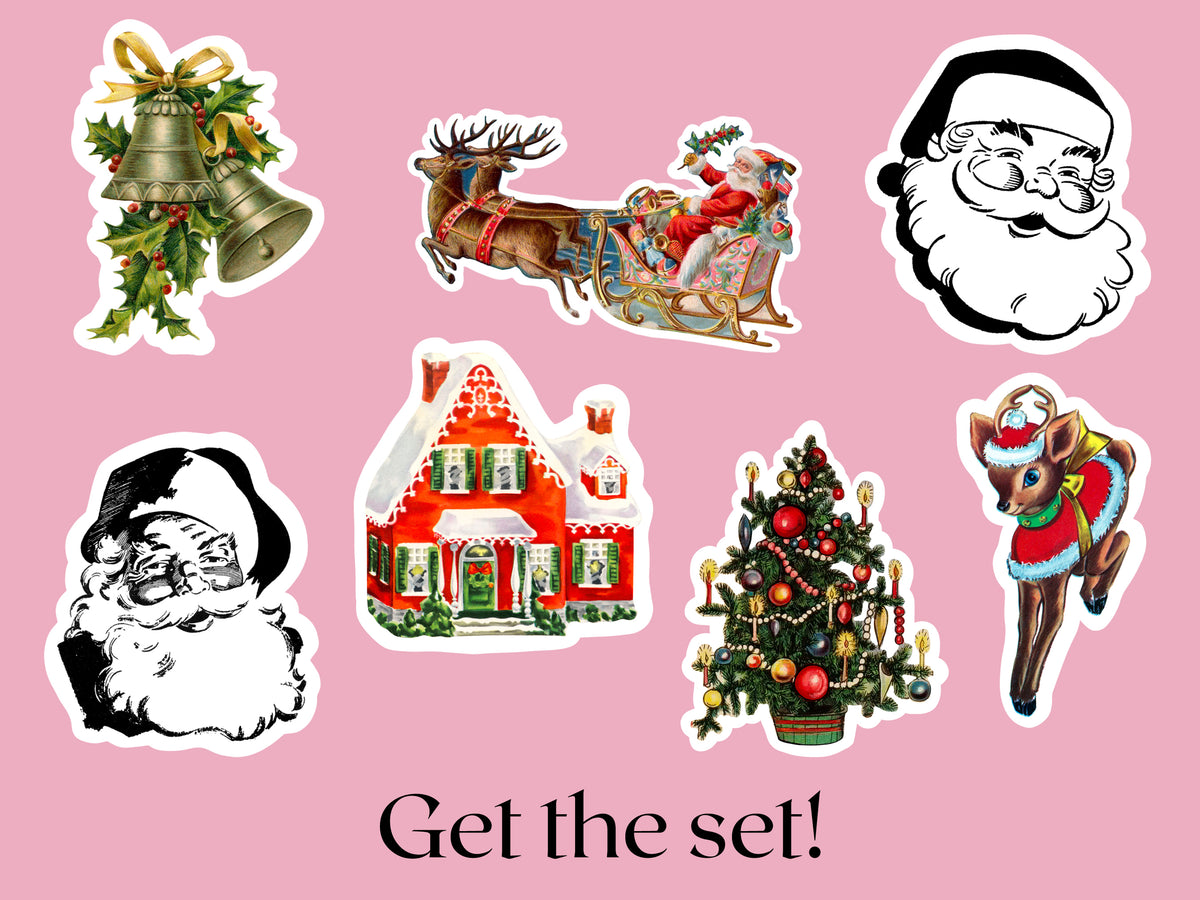 Vintage Christmas Sticker Pack – Studio Katie