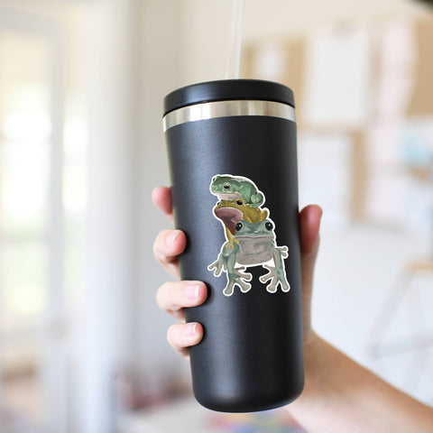 Cute Frog Stack Sticker