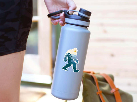 Bue Sasquatch sticker for your water bottle, laptop, car bumper, journal, window, or other smooth surface.