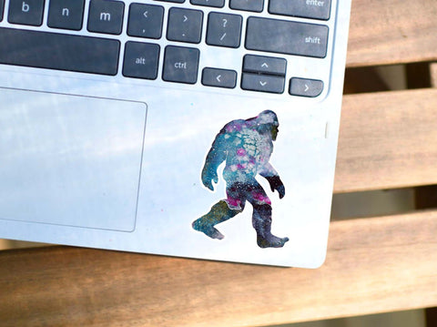 Sasquatch sticker for your water bottle, laptop, car bumper, journal, window, or other smooth surface.