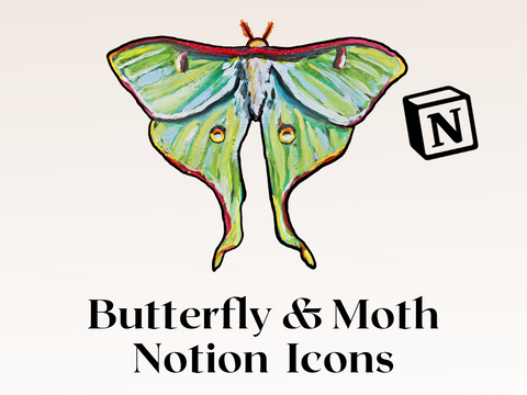 Butterfly + Moth Notion Icons