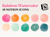 Rainbow Notion Icons - Watercolor Dot Digital Sticker Pack for Life Planner, Notion Template, Instagram Story, Student Planner, Finances