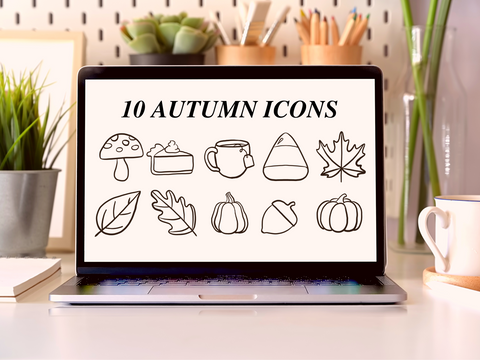 Minimalist Autumn Notion Icons
