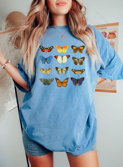 Vintage Butterflies Graphic T-shirt