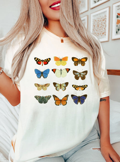 Vintage Butterflies Graphic T-shirt