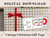 Printable DIY Vintage Christmas Gift Tag Stickers - PNG Digital Download