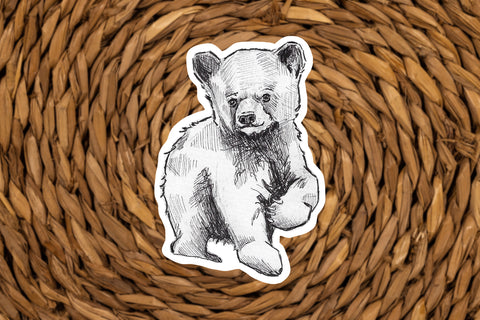 Bear Cub Vinyl Sticker