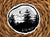 Stay Wild Forest Scene Tree Ring Sticker - Mountain Wood Grain Vinyl Sticker for Car, Phone, Water Bottle, Hiking Gear, Camping, Nature Gift