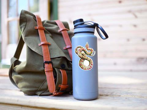 Snake sticker for your water bottle, coffee mug, tumbler, laptop, or any other smooth surface.