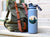 Moody Sunrise Mountain Scene Sticker - Blue Circle Landscape Vinyl Waterproof Sticker, Hiking Trail Gear, Camping Party Gift, Car Window