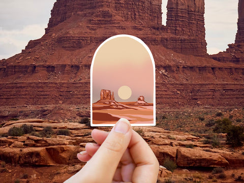 Monument Valley Sticker - Desert Sticker, National Park Utah Gift, Western Decor, Camping Gift, Hiking Gift for Her, Bumper Sticker