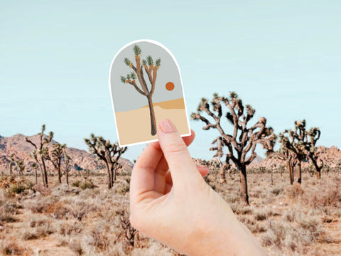 Joshua Tree Sticker - California Gift, Travel Gift for Her, Hiking Gift, Gifts Under 10, National Park Map, Joshua Tree Art, Boho Western