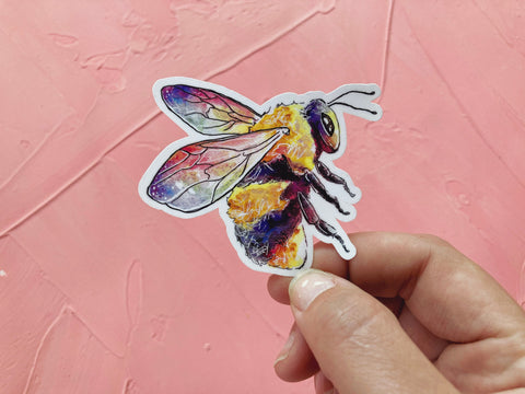 Bee sticker for your water bottle, laptop, car sticker, journal, window, or other smooth surface. Perfect for personalizing your belongings or as a gift for someone who loves bees & nature.