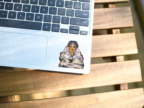 Head in the clouds sticker for your water bottle, laptop, car sticker, journal, window, or other smooth surface.  Perfect for personalizing your belongings or as a gift for someone who loves rainbows.