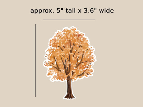 image shows an Extra Tall Maple Tree Vinyl Sticker.