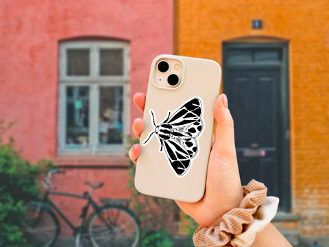 Tiger moth sticker for your water bottle, laptop, car sticker, journal, window, or other smooth surface.  Perfect for personalizing your belongings or as a gift for your nature lover best friend.
